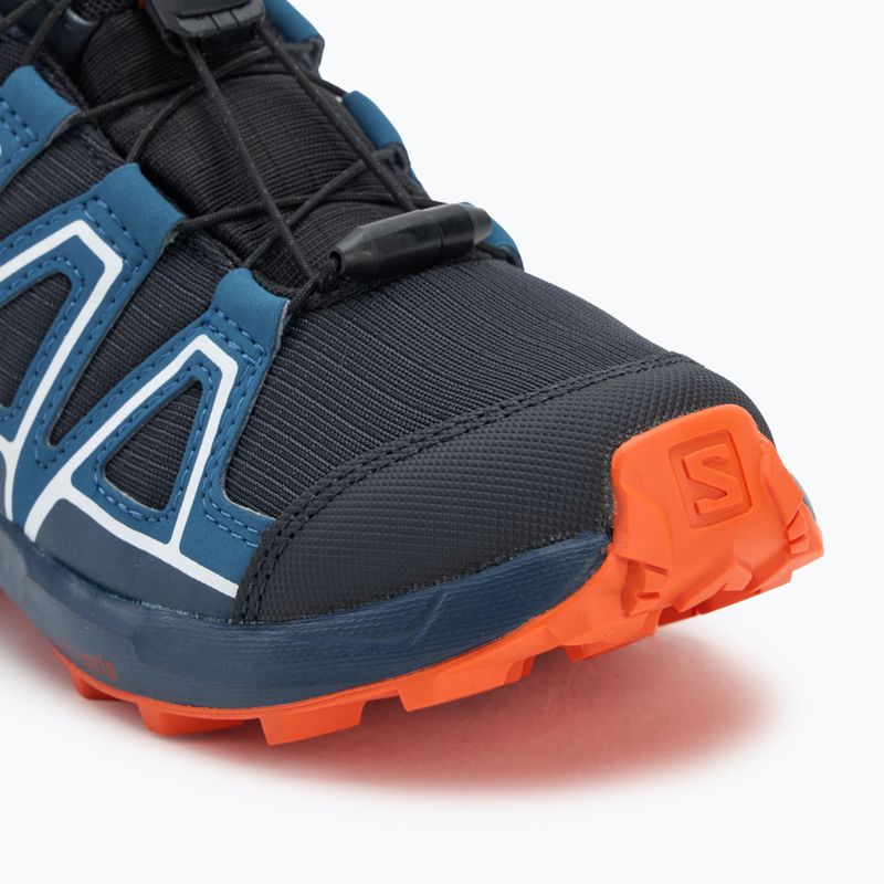 Детски обувки за бягане Salomon Speedcross Waterproof dark navy/dark blue/red orange 7