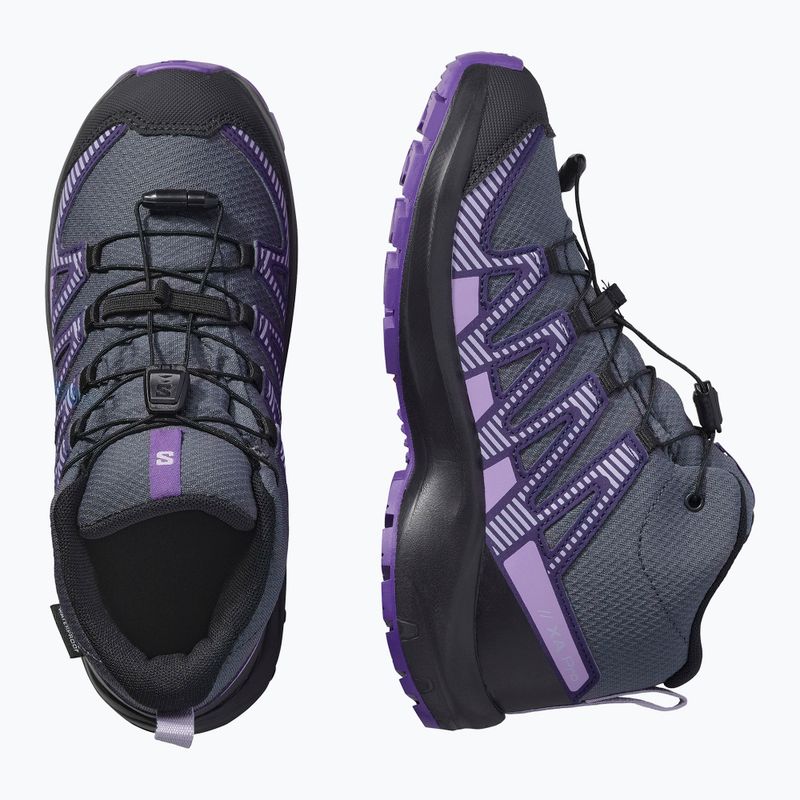Детски туристически обувки Salomon XA Pro V8 MID WP turbulence / black / liberty 12