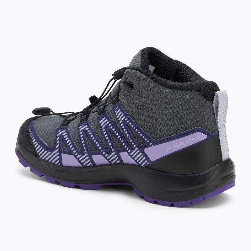 Детски туристически обувки Salomon XA Pro V8 MID WP turbulence / black / liberty 3