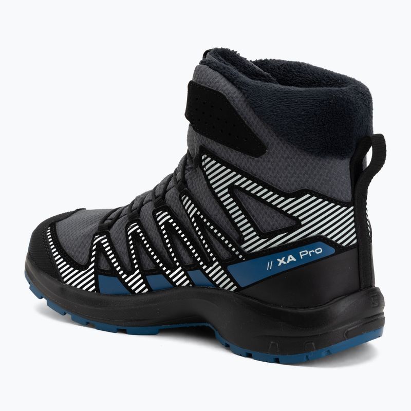 Детски туристически обувки Salomon XA Pro V8 Winter Waterproof turbulence / black / dark blue 3