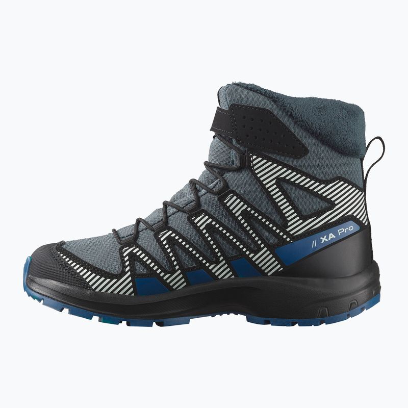 Детски туристически обувки Salomon XA Pro V8 Winter Waterproof turbulence / black / dark blue 9