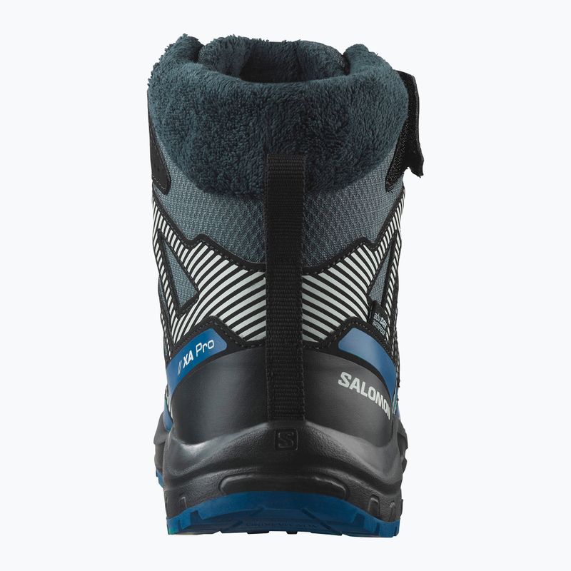 Детски туристически обувки Salomon XA Pro V8 Winter Waterproof turbulence / black / dark blue 10