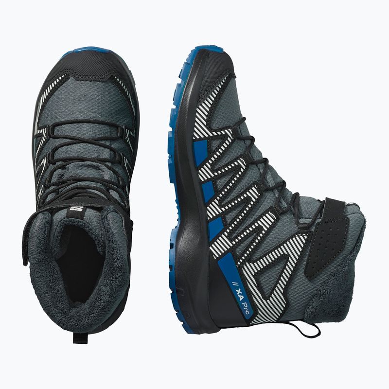 Детски туристически обувки Salomon XA Pro V8 Winter Waterproof turbulence / black / dark blue 12