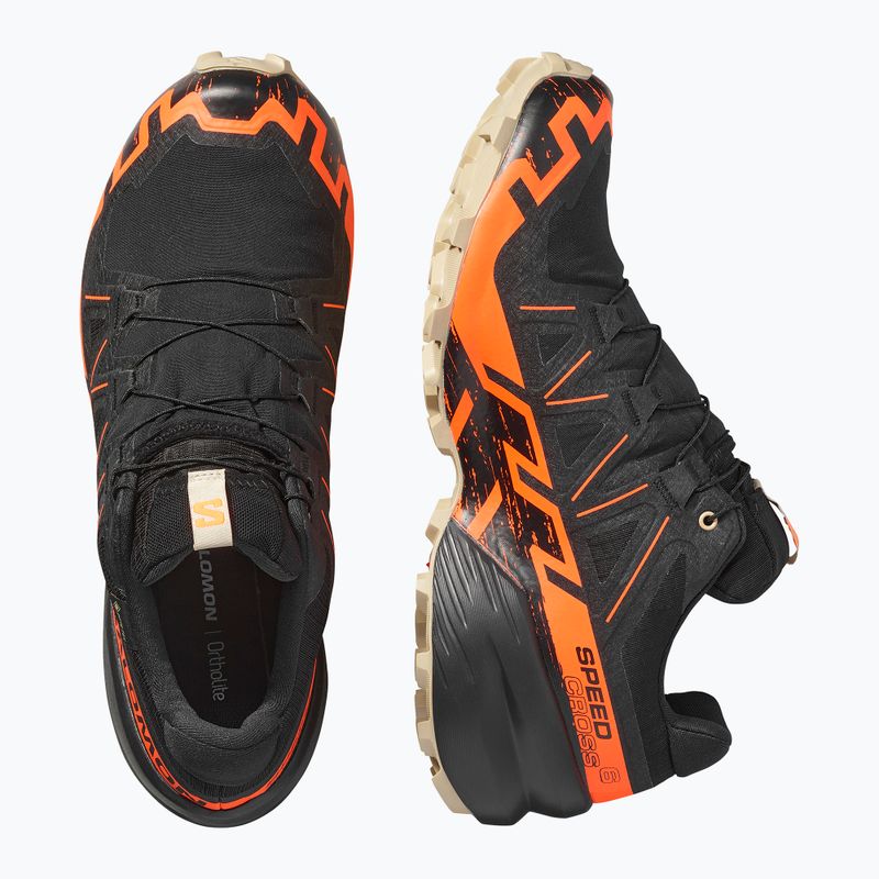 Мъжки маратонки за бягане Salomon Speedcross 6 GTX черно/шокиращо оранжево/бял пипер 6