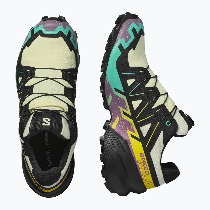 Дамски обувки за бягане Salomon Speedcross 6 GTX transparent yellow/black/waterfall 12
