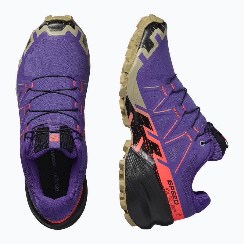 Дамски обувки за бягане Salomon Speedcross 6 liberty/black/neon flame 8