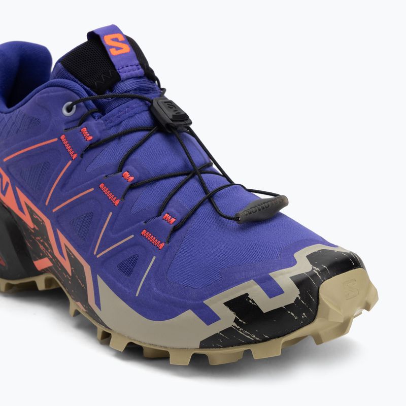 Дамски обувки за бягане Salomon Speedcross 6 liberty/black/neon flame 7