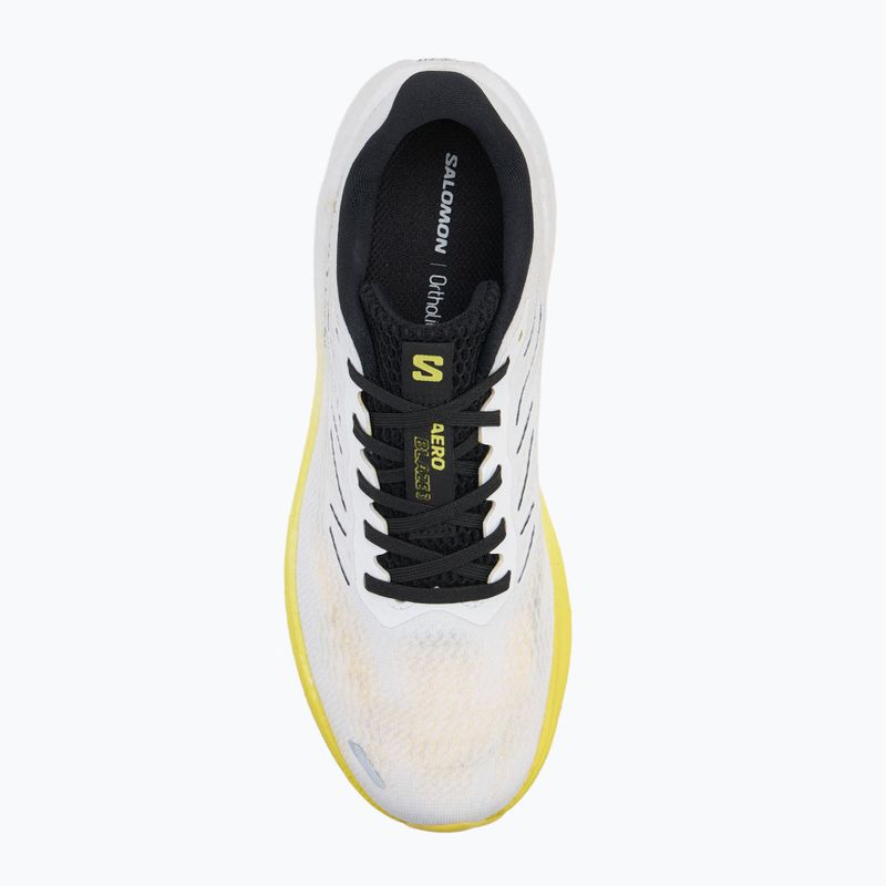 Мъжки маратонки за бягане Salomon Aero Blaze 3 бяло/черно/ярко жълто 5