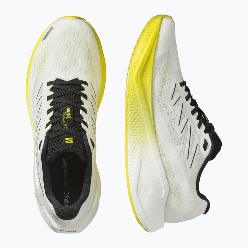 Мъжки маратонки за бягане Salomon Aero Blaze 3 бяло/черно/ярко жълто 13