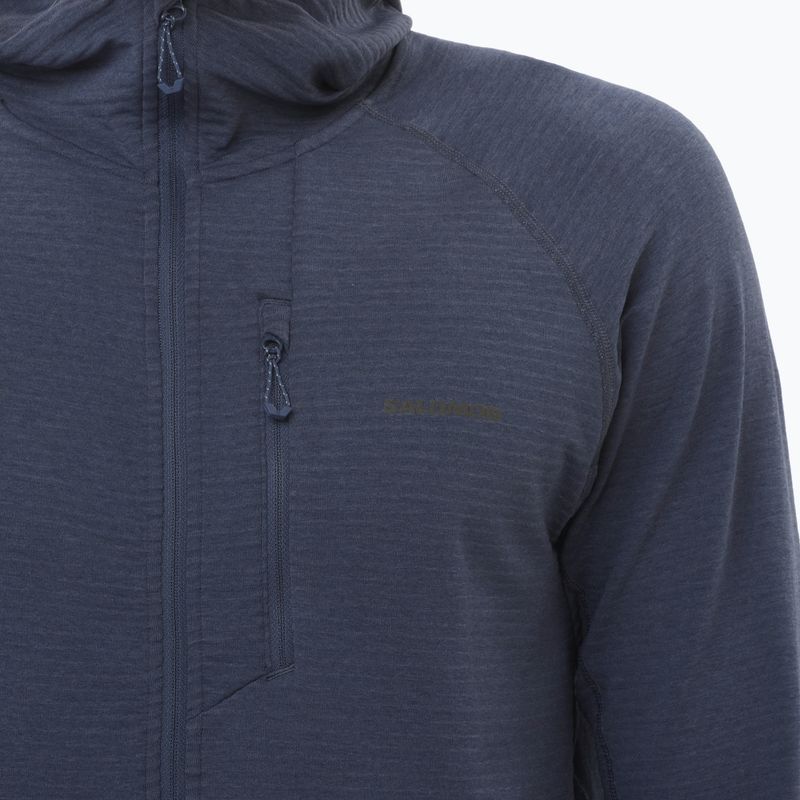 Мъжки суитшърт за трекинг Salomon Essential Lightwarm Hoodie blue nights 4