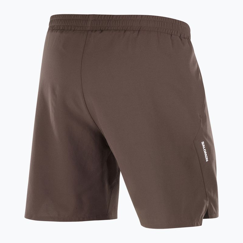 Мъжки шорти за бягане Salomon Shakeout C 2IN1 7" coffee bean 6