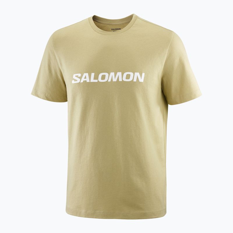 Мъжка тениска Salomon Logo gray green 3