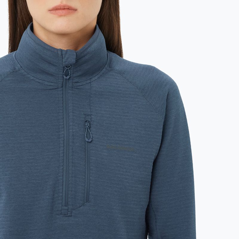 Дамски суитшърт за трекинг Salomon Essential Lightwarm Half Zip blue night 3