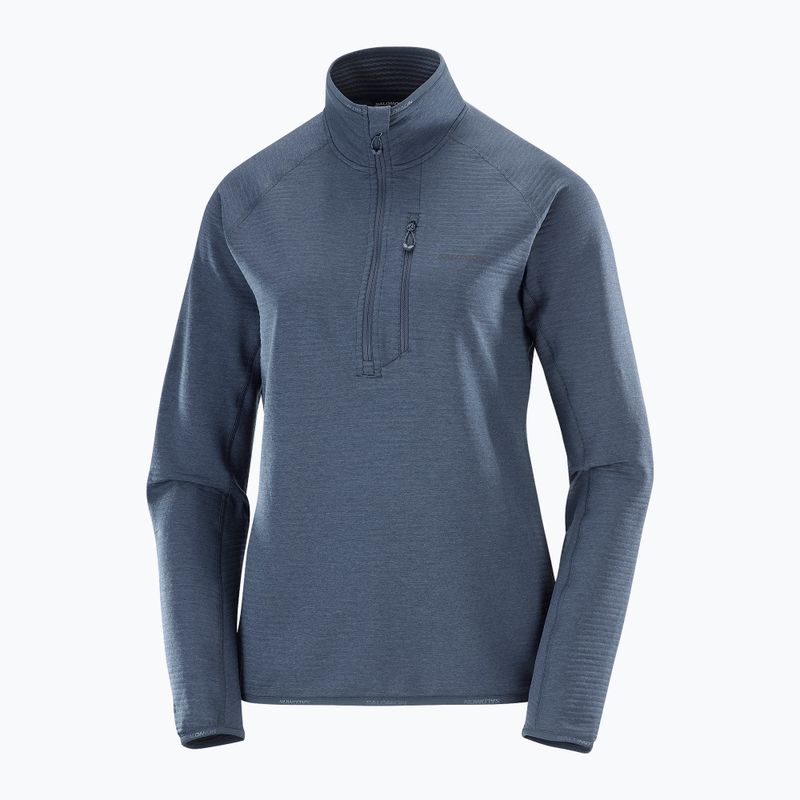 Дамски суитшърт за трекинг Salomon Essential Lightwarm Half Zip blue night 5