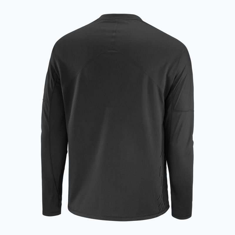 Мъжка блуза с дълъг ръкав за бягане Salomon Sense Aero GFX deep black 4