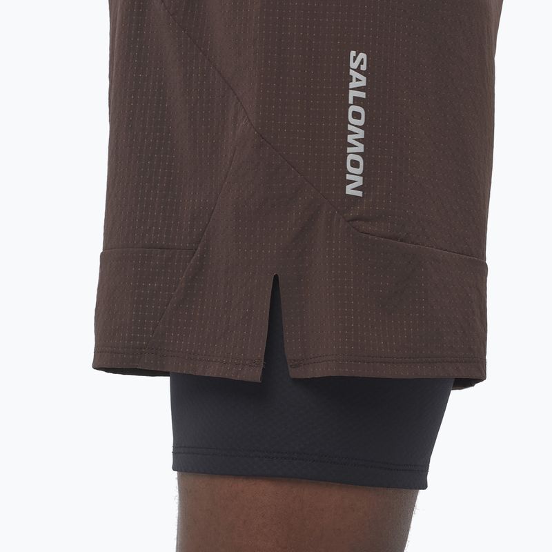 Мъжки шорти за бягане Salomon Sense 2IN1 coffee bean 4