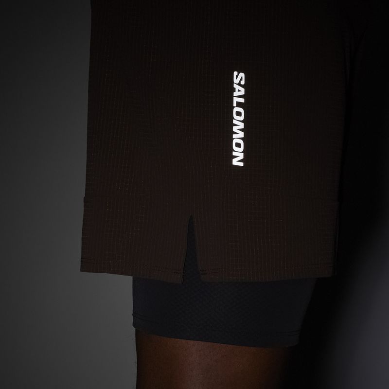 Мъжки шорти за бягане Salomon Sense 2IN1 coffee bean 5