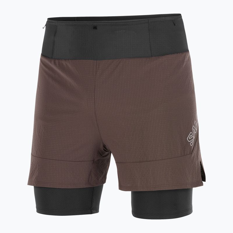 Мъжки шорти за бягане Salomon Sense 2IN1 coffee bean 6