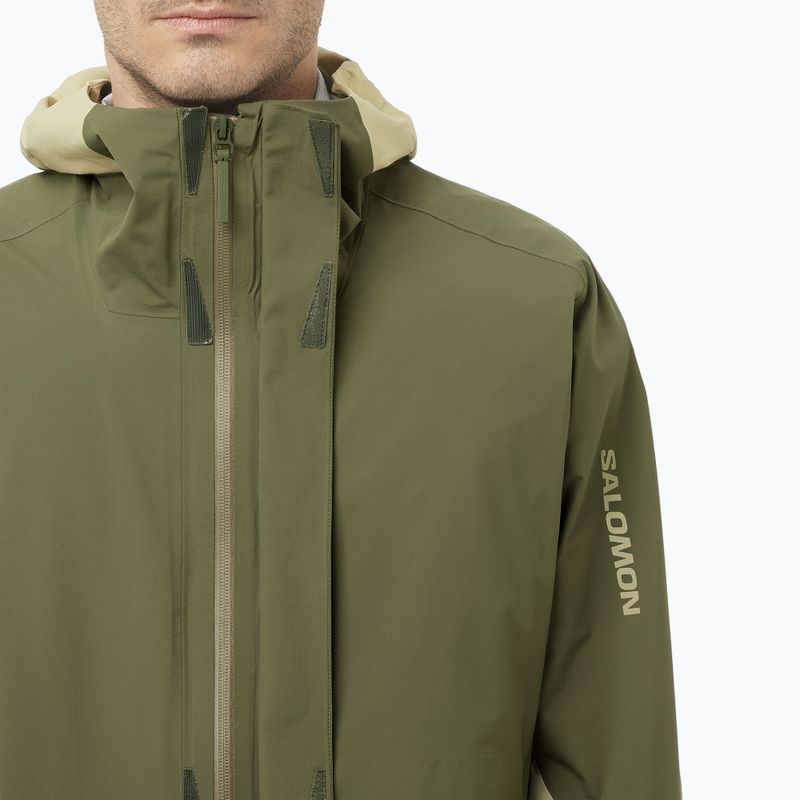 Мъжко софтшел яке Salomon Outherpath Pro 2.5 l сиво-зелено/лист грозде 4
