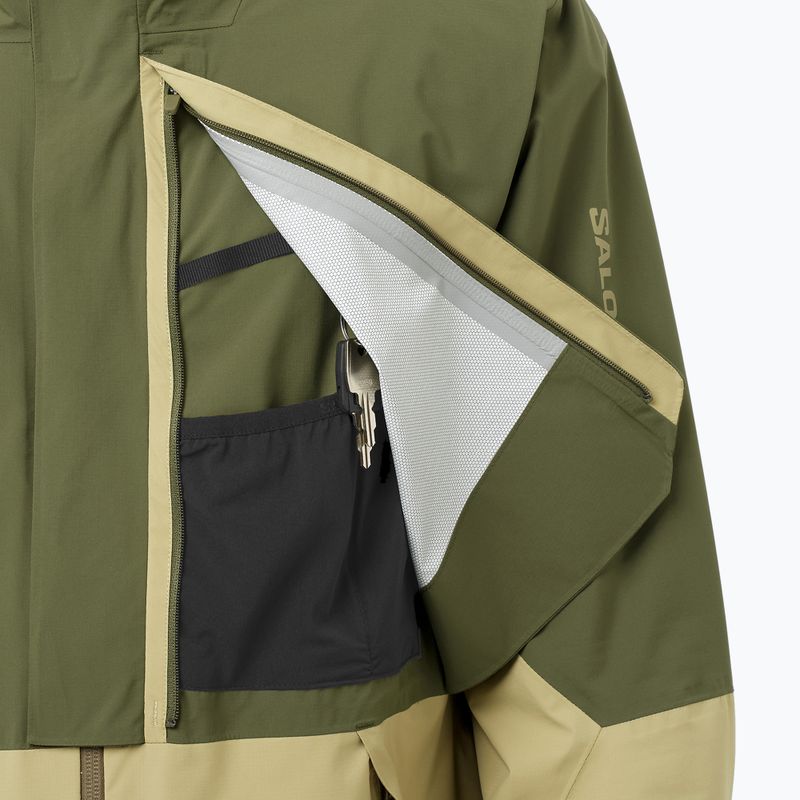 Мъжко софтшел яке Salomon Outherpath Pro 2.5 l gray green/grape leaf 5