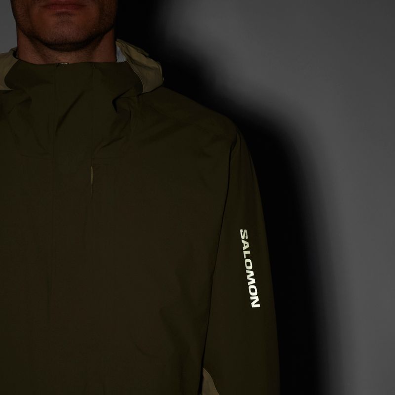 Мъжко софтшел яке Salomon Outherpath Pro 2.5 l gray green/grape leaf 7