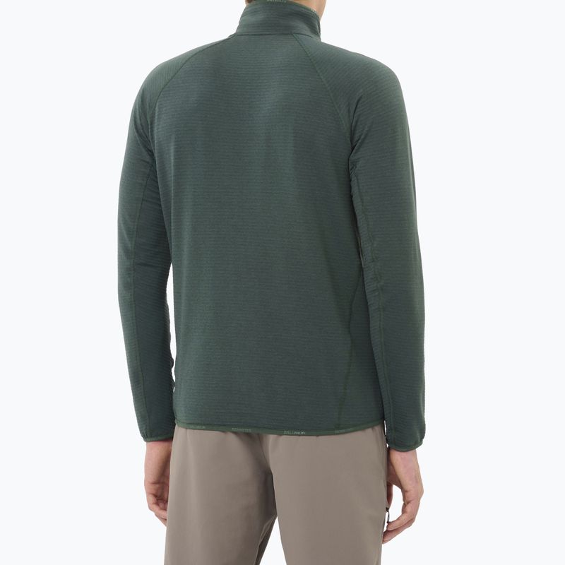 Мъжки туристически суитшърт Salomon Essential Lighwarm Full Zip green gables 2