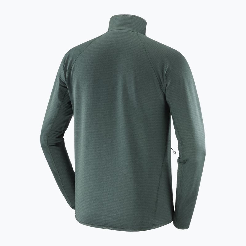 Мъжки туристически суитшърт Salomon Essential Lighwarm Full Zip green gables 4