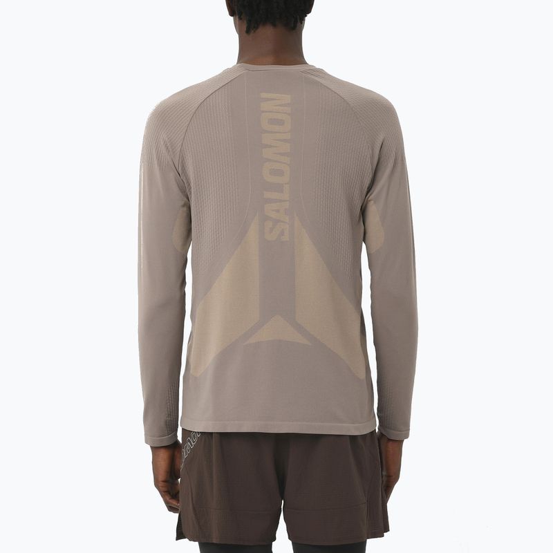 Мъжка блуза с дълъг ръкав за бягане Salomon Sense Aero Seamless Tee iron 2