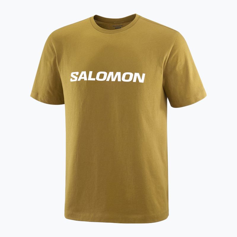 Мъжка тениска Salomon Logo brilliant olive 3