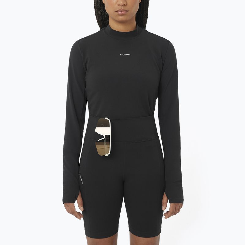 Дамска блуза с дълъг ръкав за бягане Salomon Bliss deep black