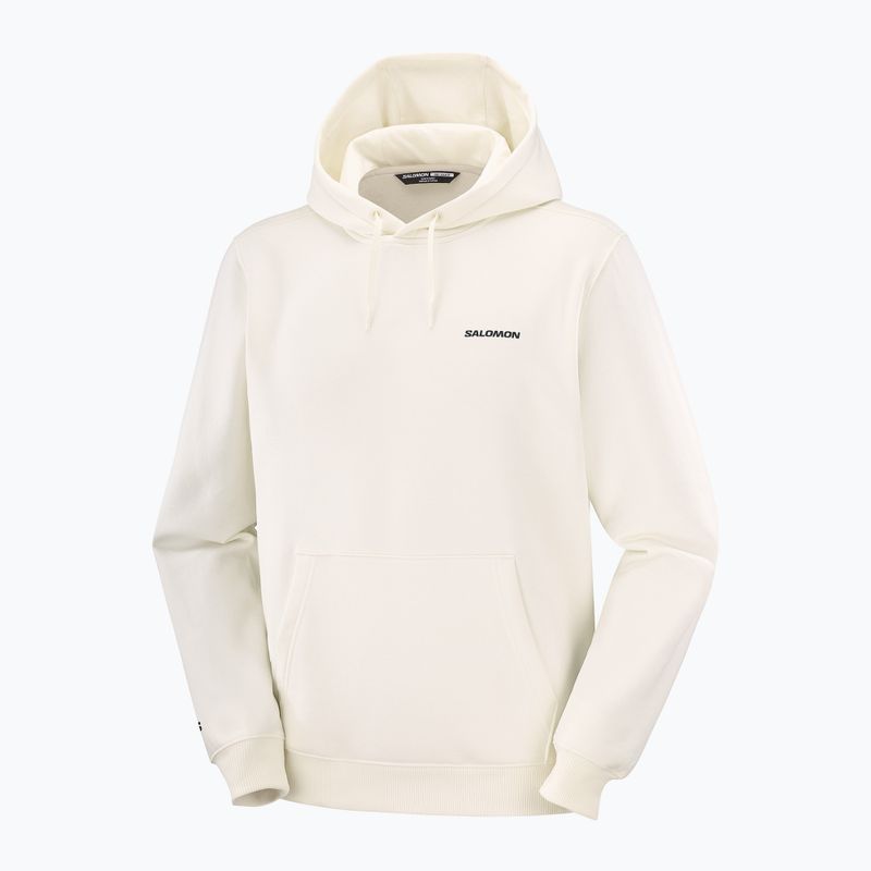 Мъжки суитшърт Salomon Chest Logo Hoodie whisper white 5