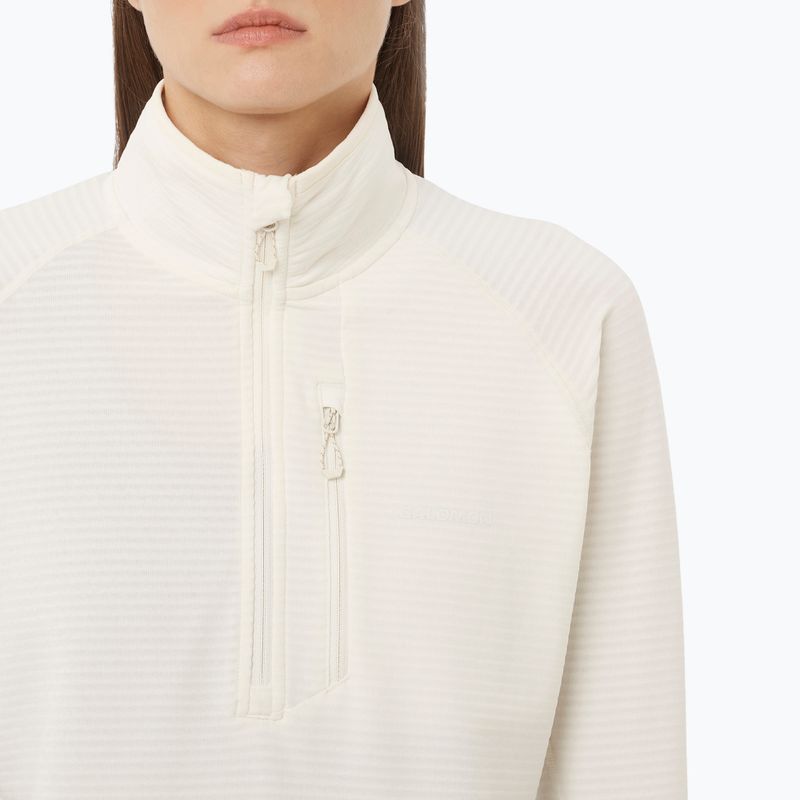 Дамски суитшърт за трекинг Salomon Essential Lightwarm Half Zip whisper white 3