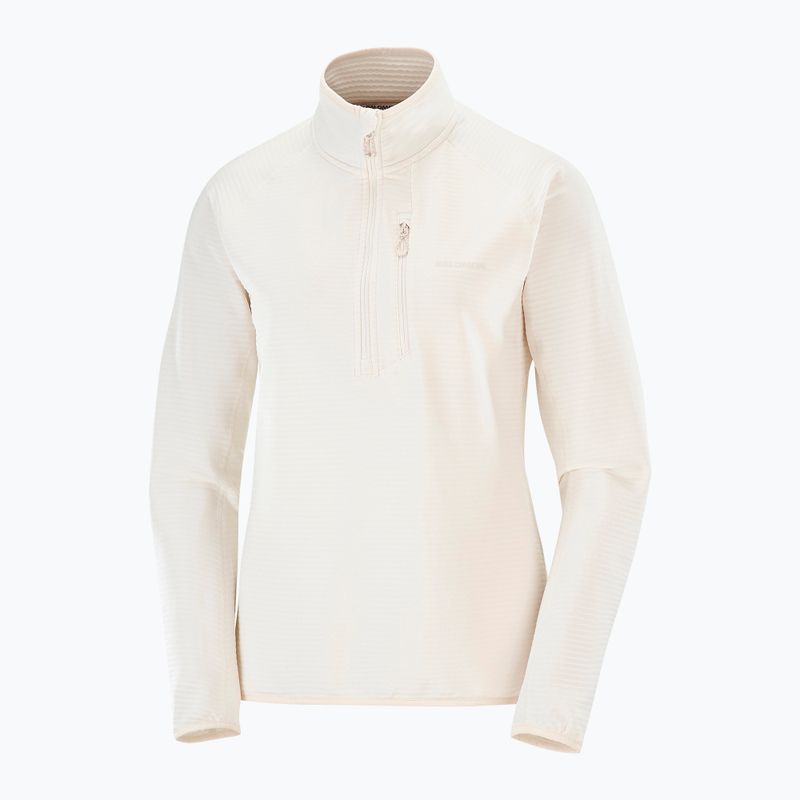 Дамски суитшърт за трекинг Salomon Essential Lightwarm Half Zip whisper white 5