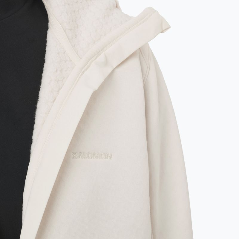 Дамски суитшърт Salomon Outline Warm Fleece Hoodie whisper white 3