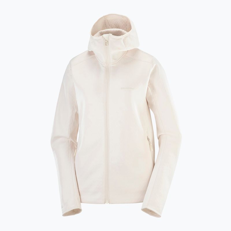 Дамски суитшърт Salomon Outline Warm Fleece Hoodie whisper white 4