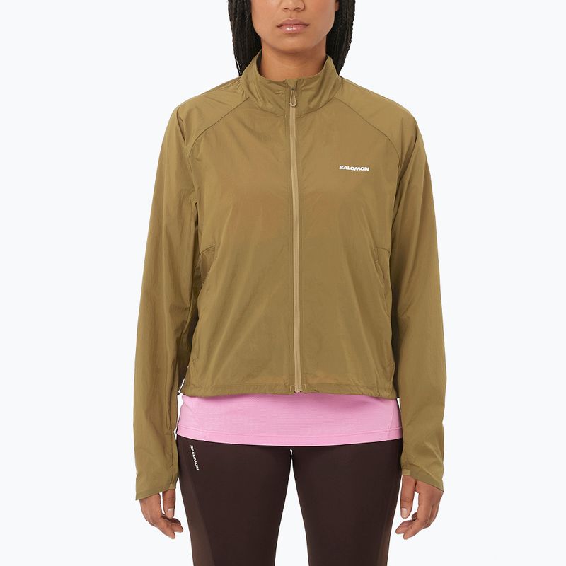 Дамско яке за бягане Salomon Shakeout Fly brilliant olive