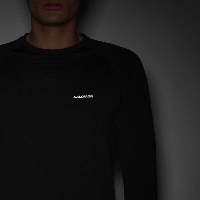 Мъжки суитшърт Salomon Essential Lightwarm CN deep black 4