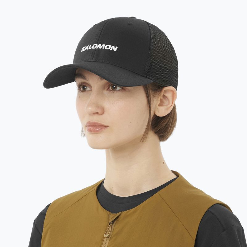 Шапка с козирка Salomon Logo Trucker deep black 4