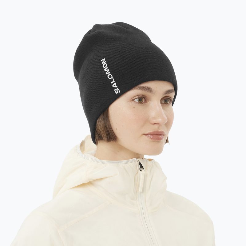 Зимна шапка Salomon Graphic deep black 3