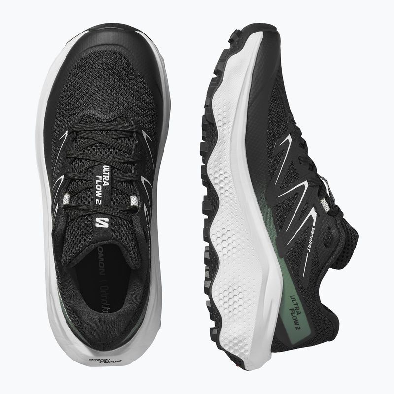 Дамски обувки за бягане Salomon Ultra Flow 2 black/white/agave green 8
