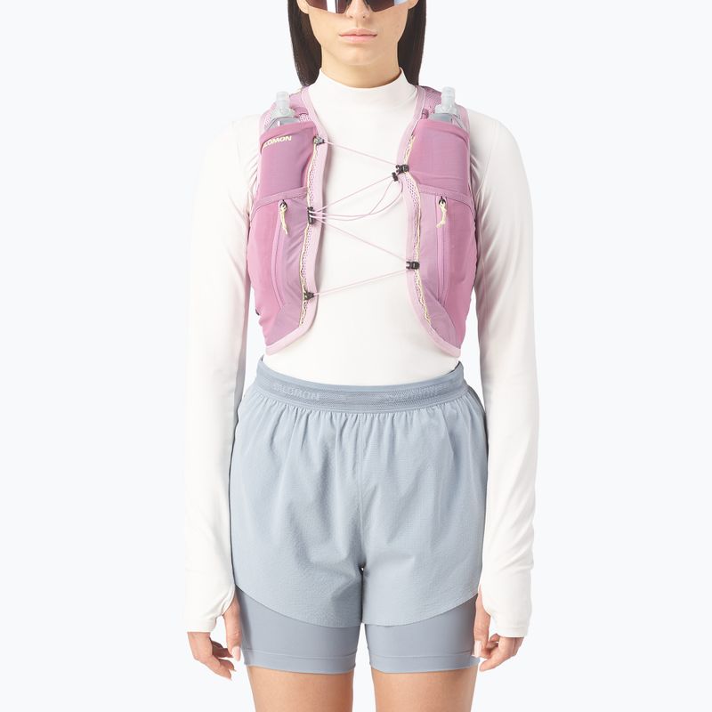 Дамска жилетка за бягане Salomon Active Skin 12 Set dawn pink/dusky 3