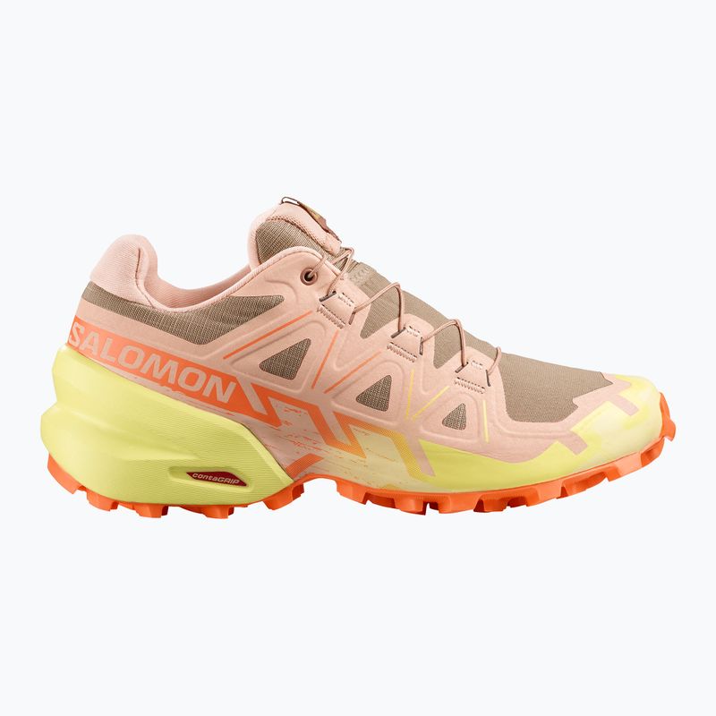 Дамски обувки за бягане Salomon Speedcross 6 burro/sunny lime/almond cream 2