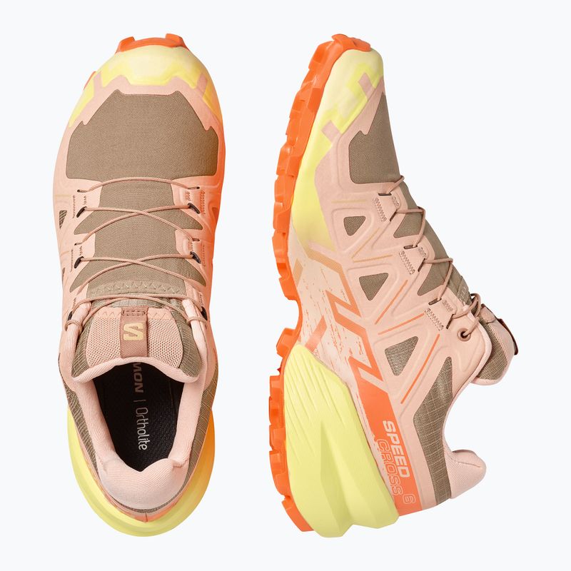 Дамски обувки за бягане Salomon Speedcross 6 burro/sunny lime/almond cream 6