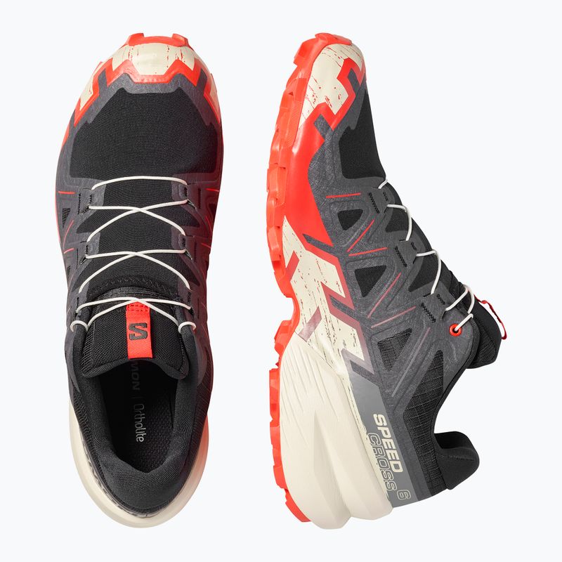 Мъжки обувки за бягане Salomon Speedcross 6 black/fiery red/almond milk 6