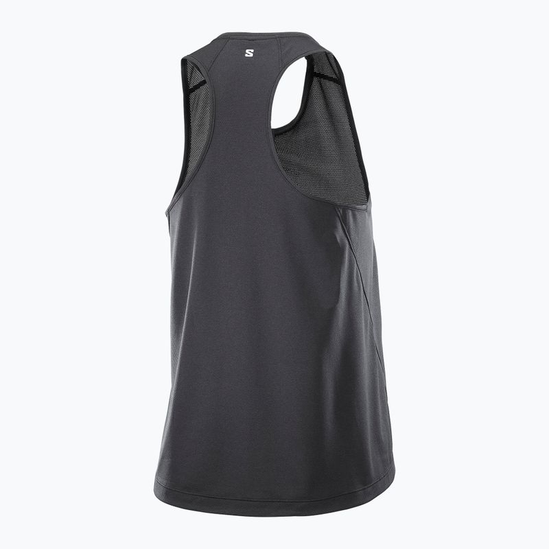 Дамска тениска за бягане Salomon Shakeout Core Tank GFX deep black 5
