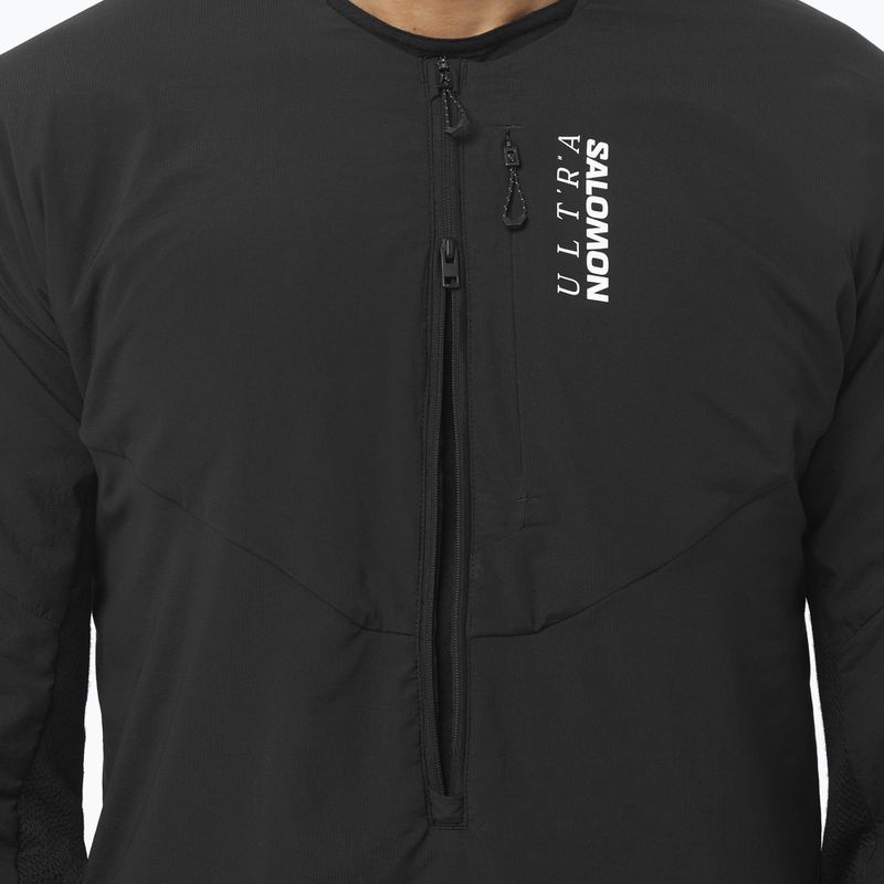 Мъжки суитшърт за бягане Salomon Ultra Fleece Deep Black 5