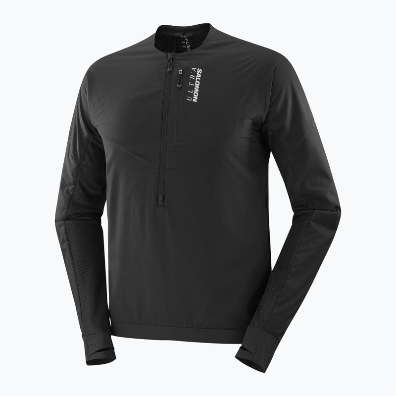 Мъжки суитшърт за бягане Salomon Ultra Fleece Deep Black 8