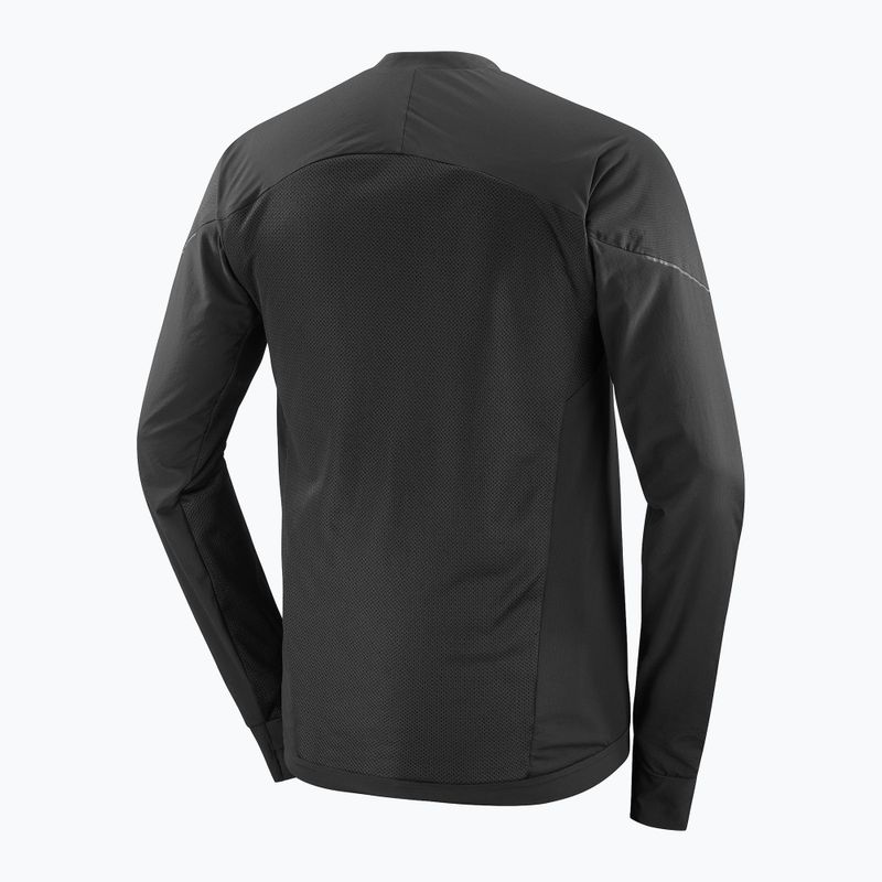 Мъжки суитшърт за бягане Salomon Ultra Fleece Deep Black 9