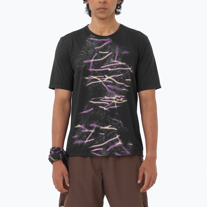 Мъжка тениска за бягане Salomon Shakeout Core GFX deep black