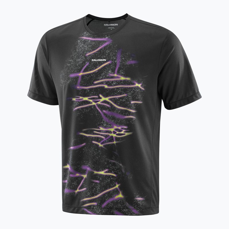 Мъжка тениска за бягане Salomon Shakeout Core GFX deep black 3